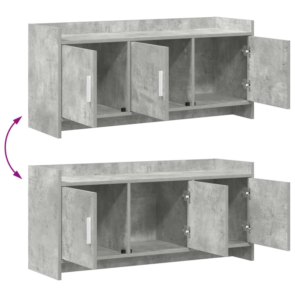 Mobile TV 102 x 33 x 47 cm Grigio Cemento Legno ingegnerizzato 8011190