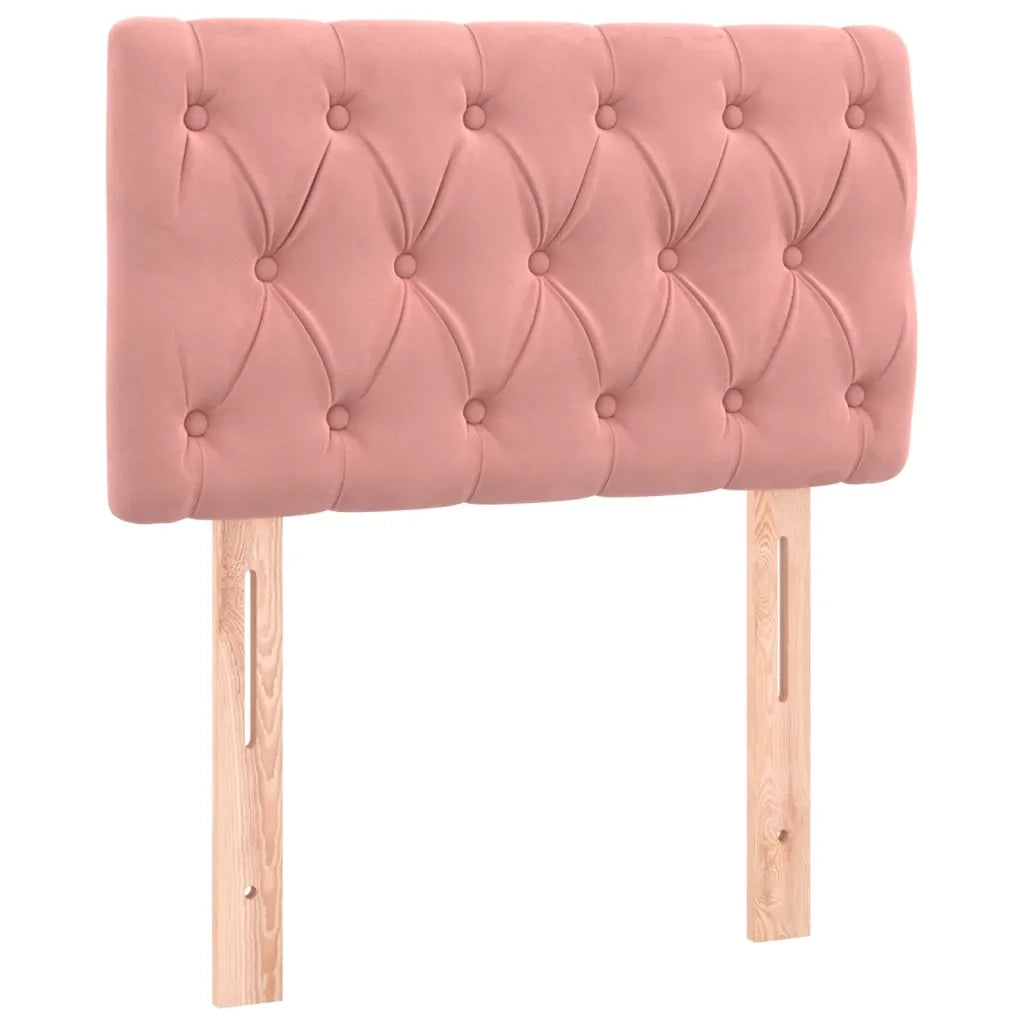 Letto a Molle con Materasso e LED-Struttura Letto con Materasso Rosa 80x200 cm in Velluto 418328