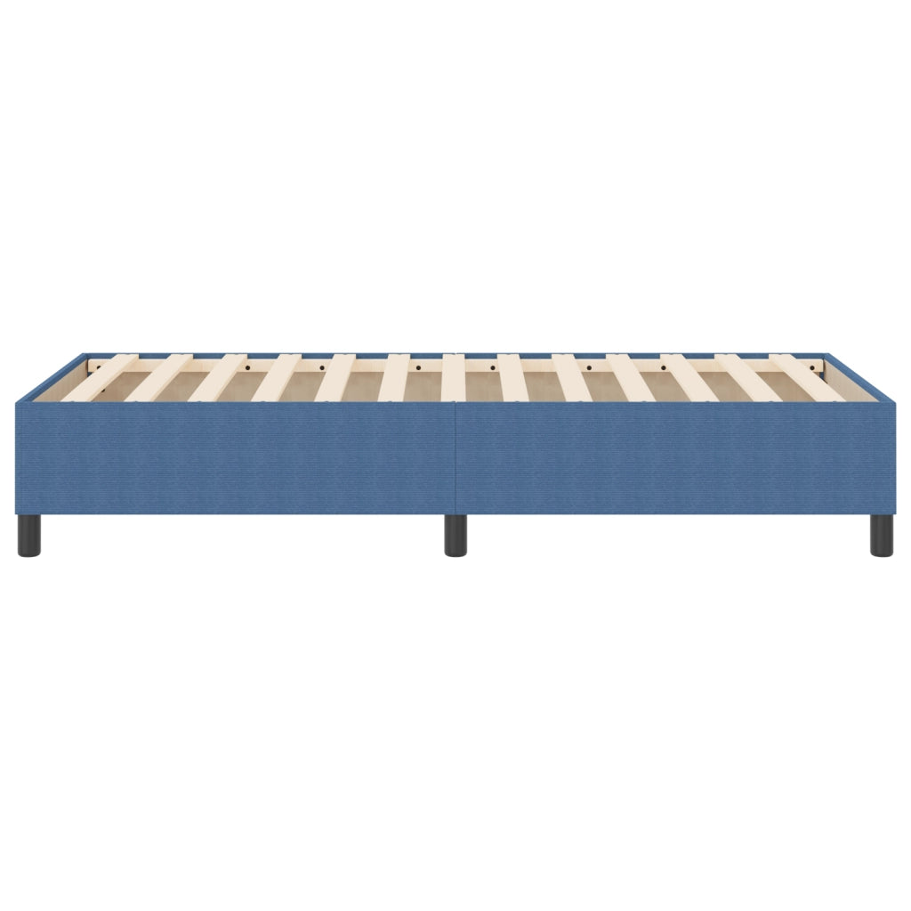 Letto con Rete a Molle Blu 80x200 cm in Tessuto Velluto a Coste