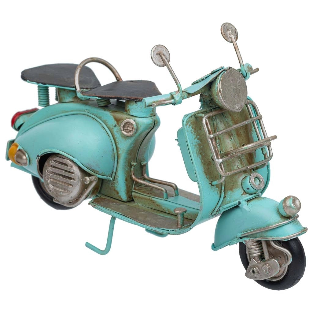 Moto in metallo blu 17x7,5x11,5h
