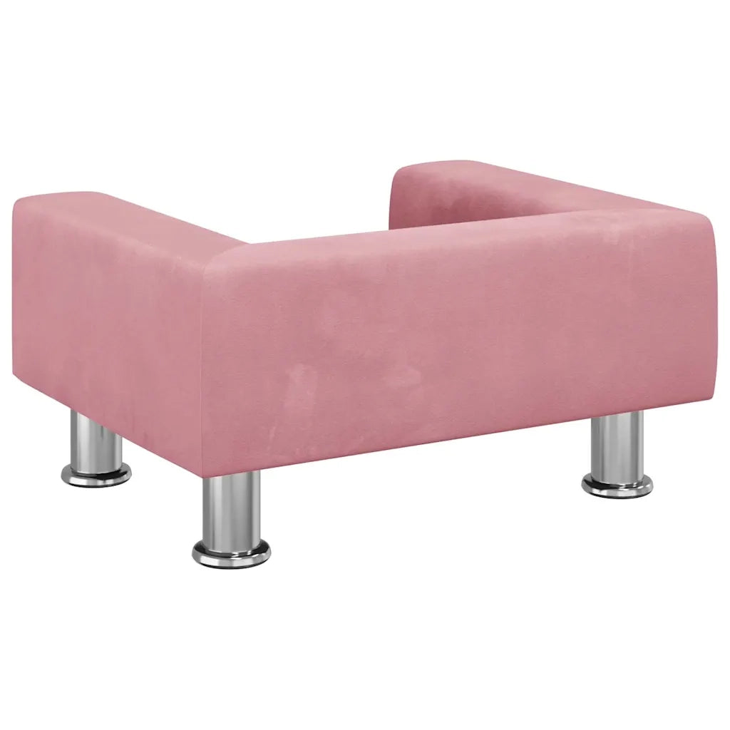 Divano | Divano da soggiorno | Sofa per Bambini Rosa 50x40x26,5 cm in Velluto