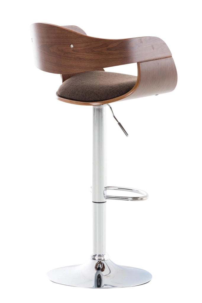 Sgabello cucina KINGSTON in tessuto Noce/marrone