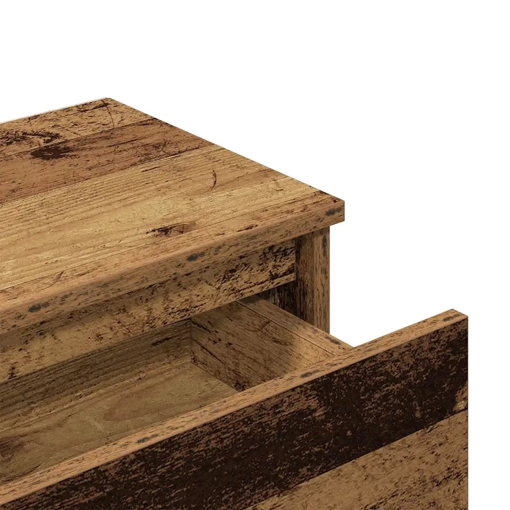 Comodino Legno Antico 40x30x39 cm in Legno Multistrato 856406
