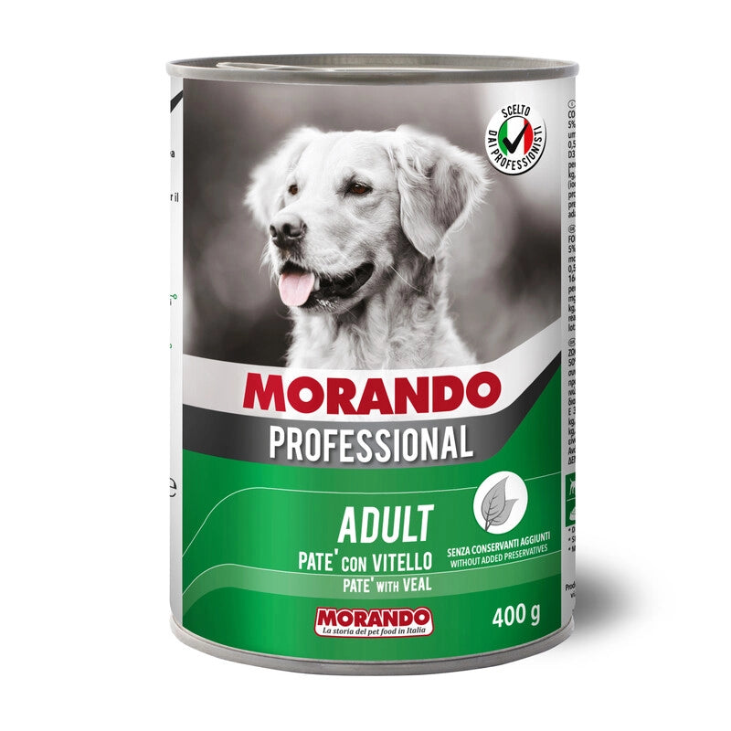 CIBO CANE MORANDO LATT  400 G PAT VITELLO- 24,0 pz