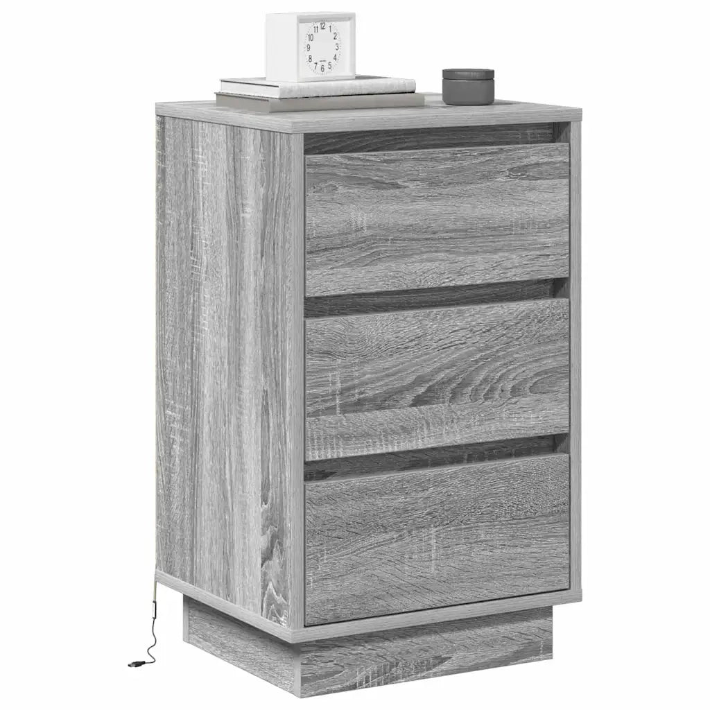 Armadio da Notte Grigio 39 x 34,5 x 65 cm Legno multistrato 869631