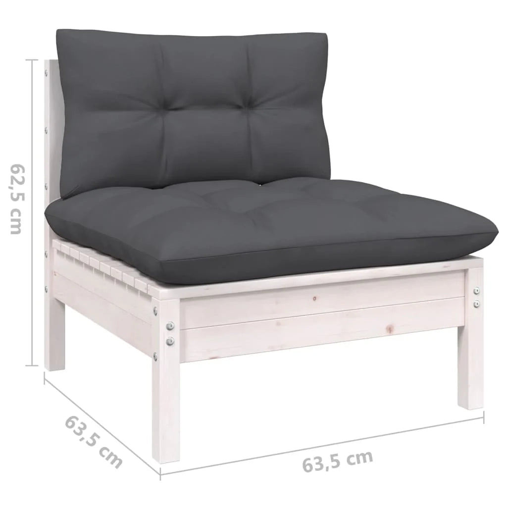 Set di mobili da giardino mobili da esterno 4 pezzi con cuscini legno di pino antracite 02_0016079