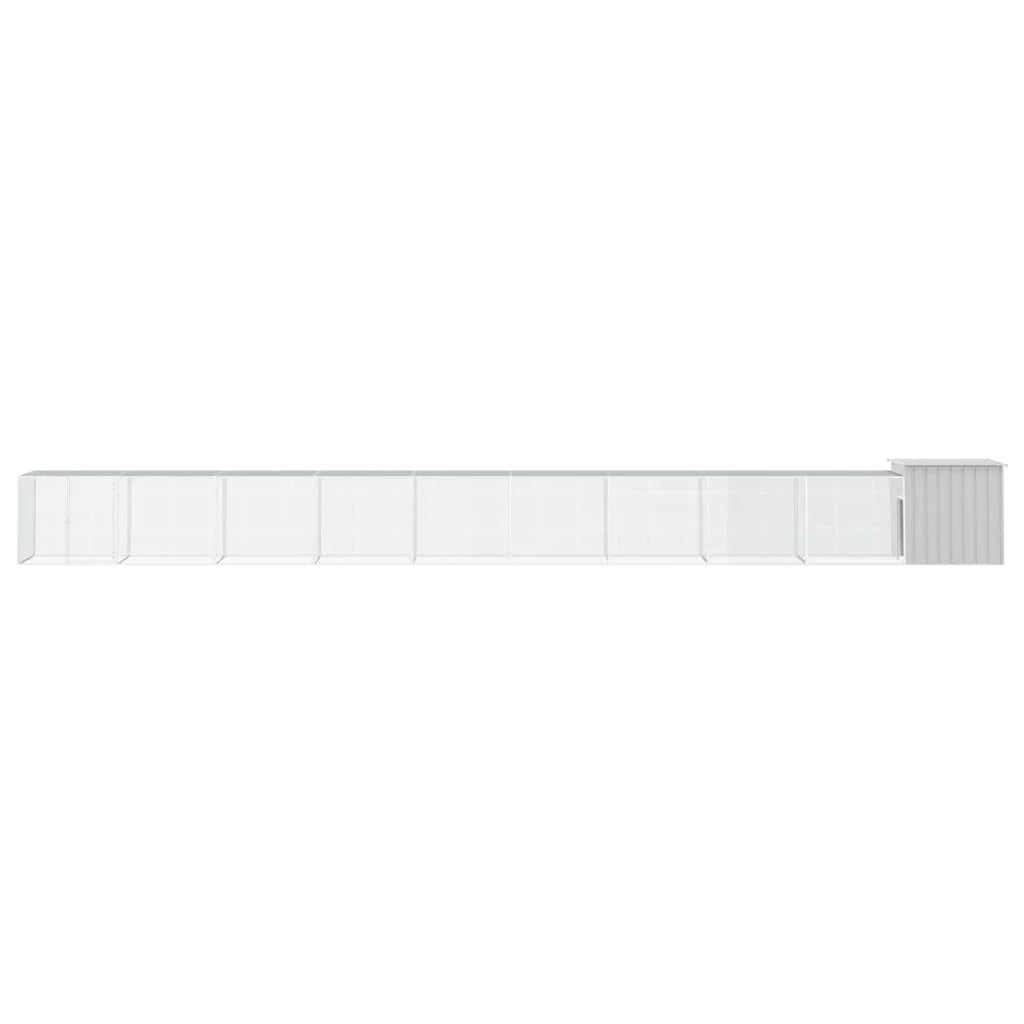Gabbia per polli 1000 x 91 x 100 cm acciaio zincato grigio 02_0041654