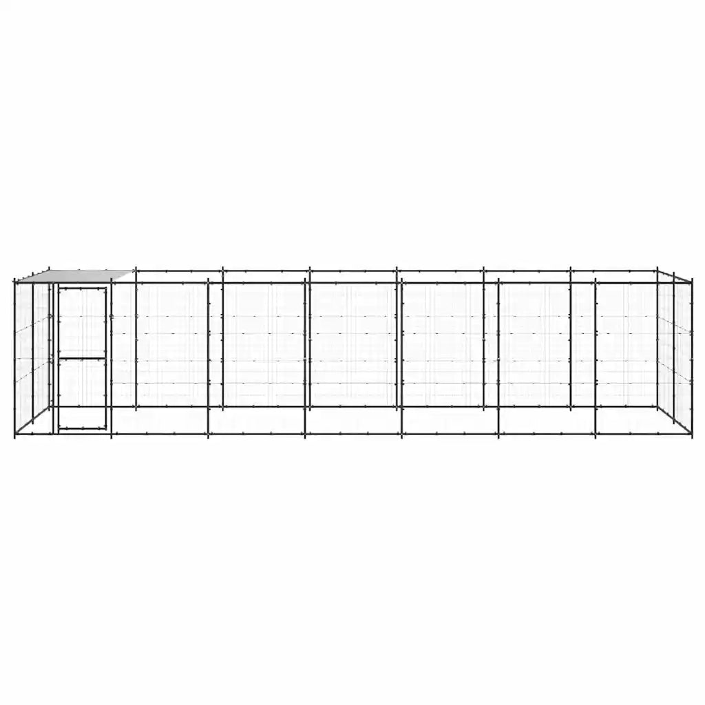 Gabbia per Cani da Esterno in Acciaio con Tetto 16,94 mÂ² cod mxl 55244