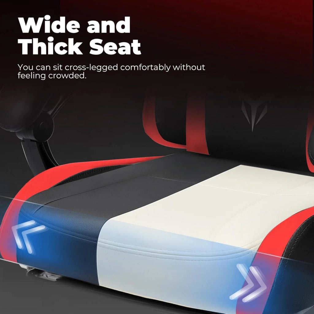 Sedia da Gaming Ufficio Ergonomica, Sedia da Gioco con Poggiatesta e Supporto Lombare Regolabili, Poltrona da Gaming, Rossa