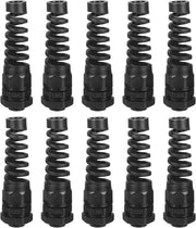 Set di passaggi per cavi acqua resistente per cavi da 3-6,5 mm con vite metallica - Nero, 10 pezzi
