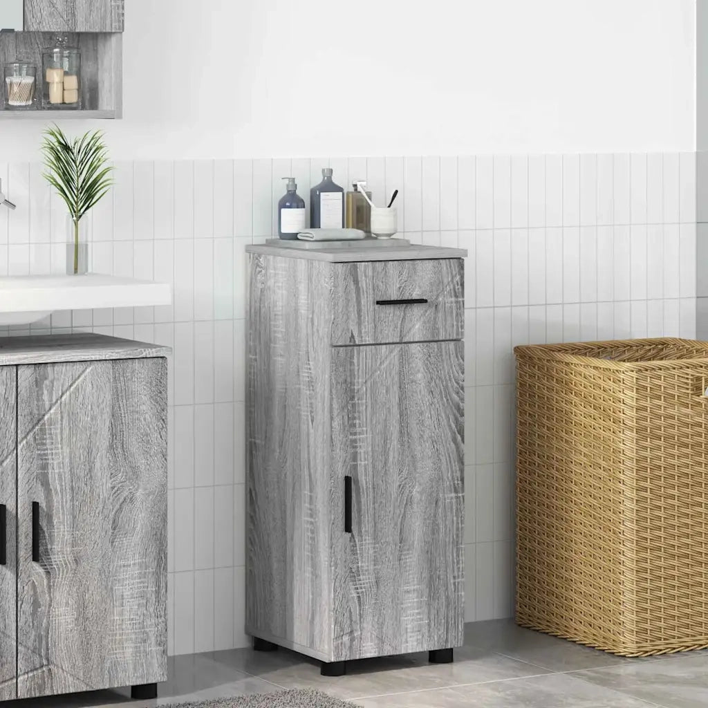 Mobile da Bagno con cassetto Grigio Sonoma 30 x 35 x 80 cm 883330