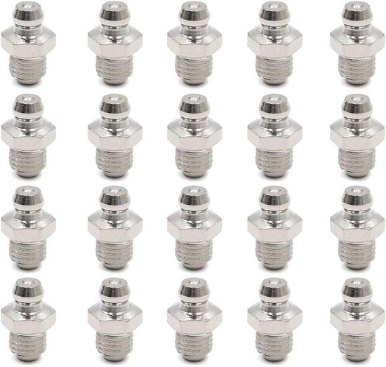 Set di 20 gomiti di lubrificazione M8 x 1 per connessione verniciata - Lubrificazione per auto e motocicletta