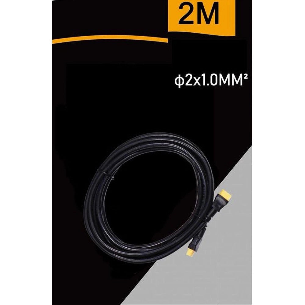 Trade Shop - Cavo Prolunga 2 Metri Per Faro Faretto Solare Connettore Di Giunzione Ip65 Cv-2m -