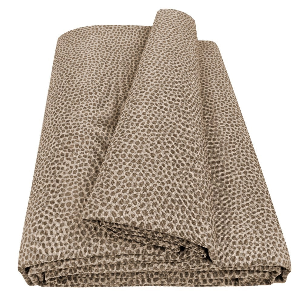 Tessuto Stoffa Cotone Loneta Maculato Cucito Rivestire Fodera Divani Sedie Cuscini 2,8x2 Mt Marrone