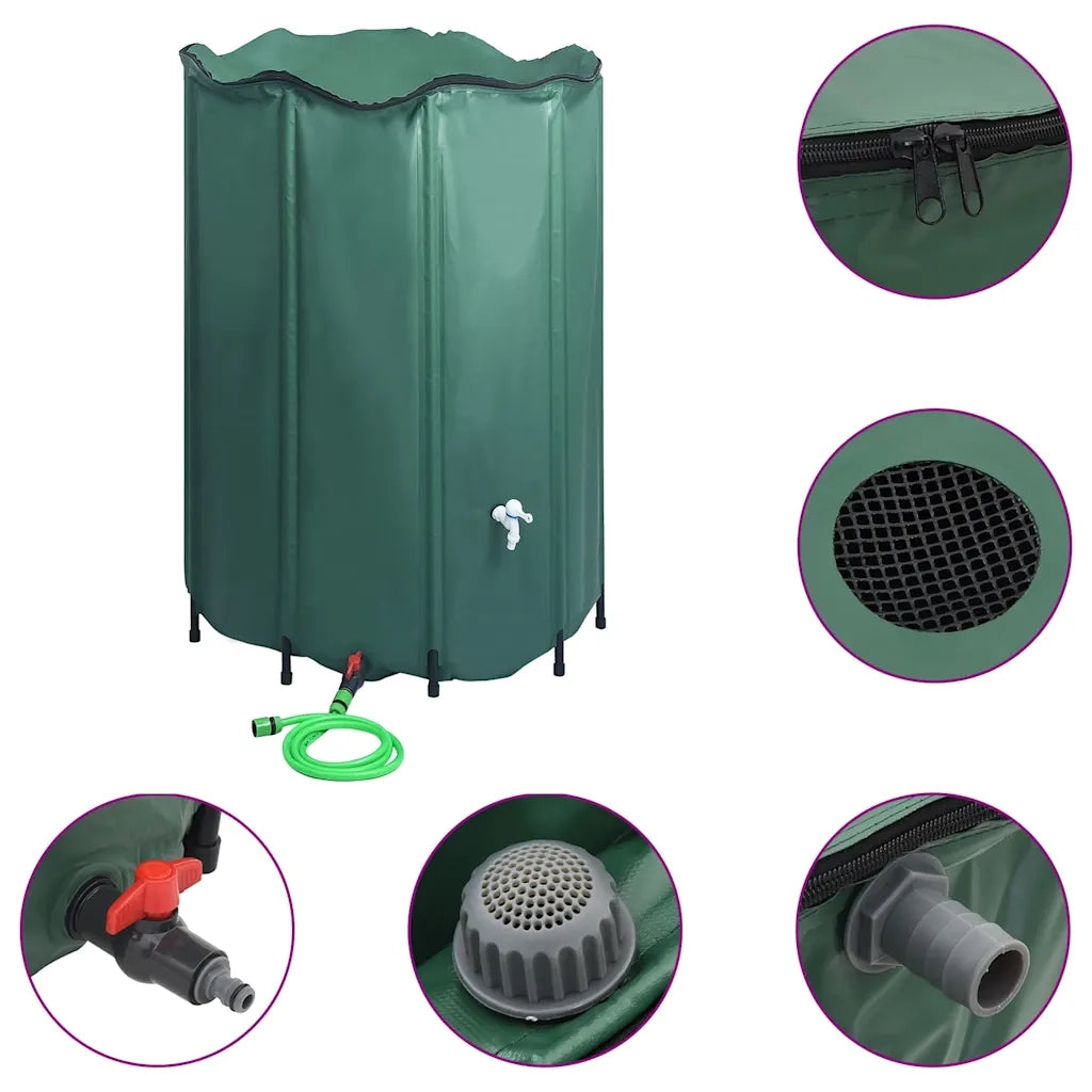 Serbatoio per Acqua Piovana Pieghevole con Rubinetto 1250 L CFW9695819