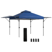 Gazebo da giardino pieghevole 5x3 m ¨C zephmum ¨C grigio con sacco a rotelle