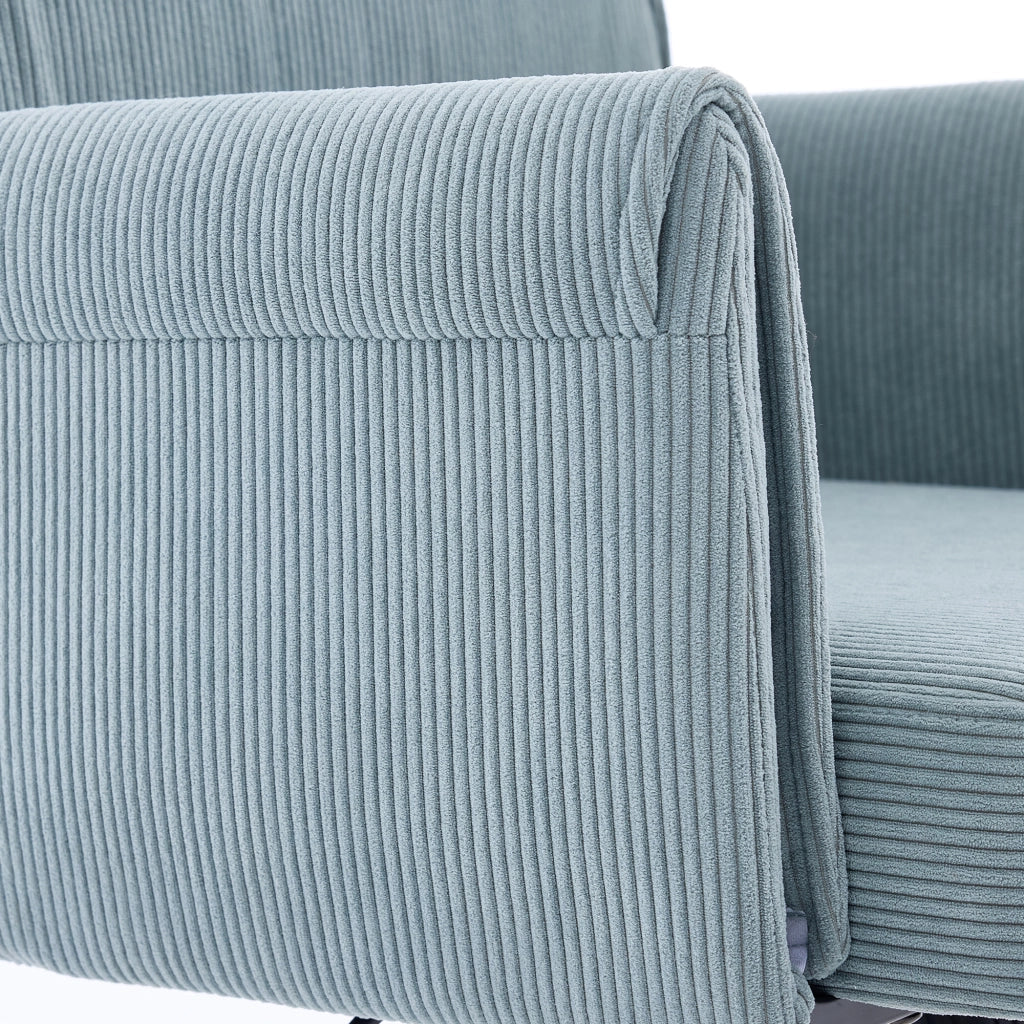 Sedia da ufficio girevole con schienale ergonomico e braccioli, cuscino in memory foam, base in metallo dorato blu