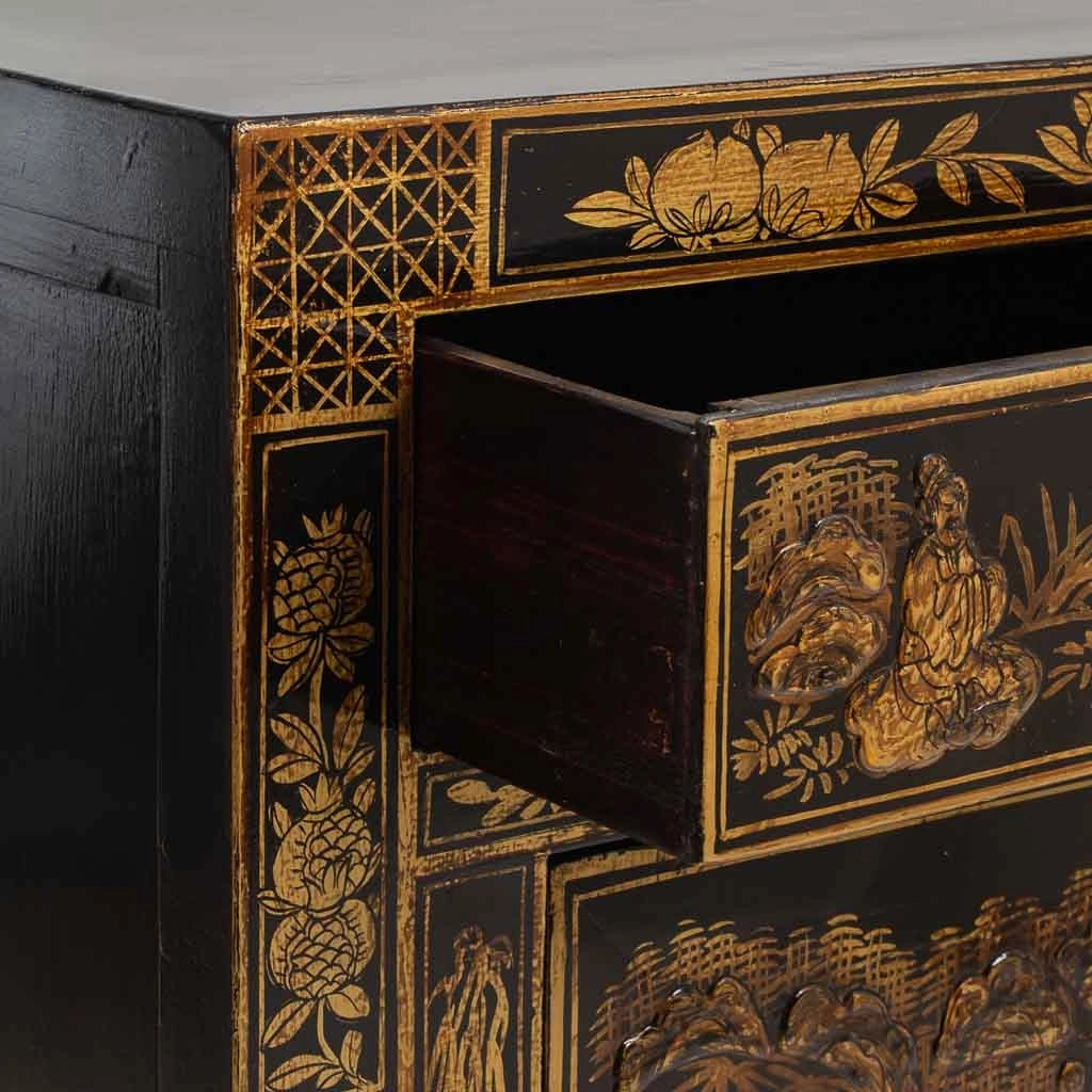 Mobile da ingresso in legno nero 84x40x85 cm