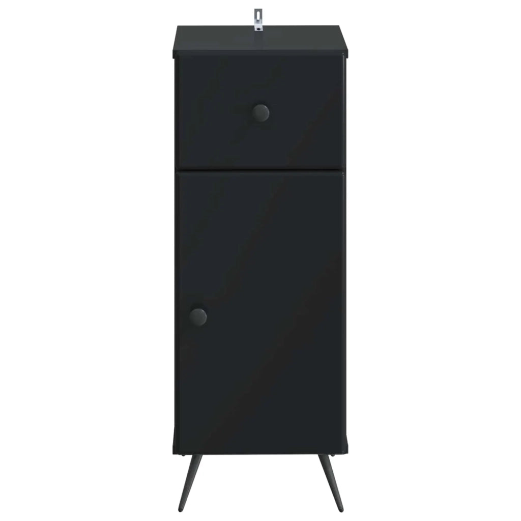 Mobiletto da Bagno BREDA Nero 30 x 31 x 80 cm 897486