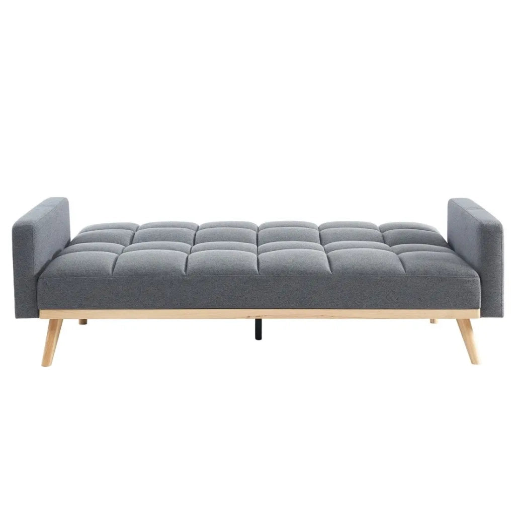Divano 3 posti trasformabile ADONA - Grigio chiaro - Stile scandinavo