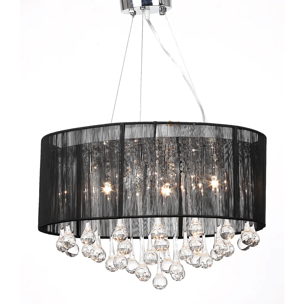 Lampadario con 85 Cristalli Nero cod mxl 43133