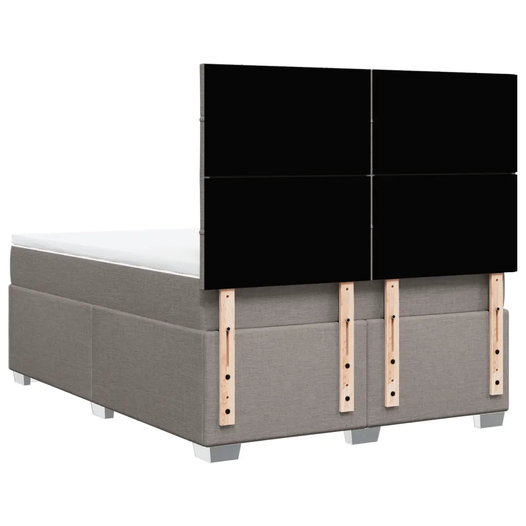 Giroletto a Molle con Materasso Tortora 160x200 cm in Tessuto 3290543