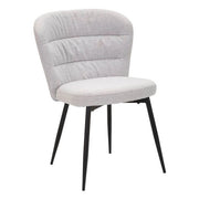 Sedia imbottita in tessuto con gambe in metallo set 2 pezzi - LOSANNA