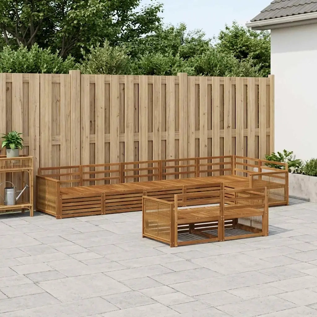 Set di divani da esterno 8 pz Naturale 3383507