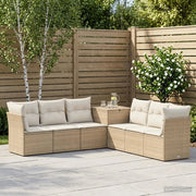Set di divani 7 pz Beige e Bianco Crema 3448768
