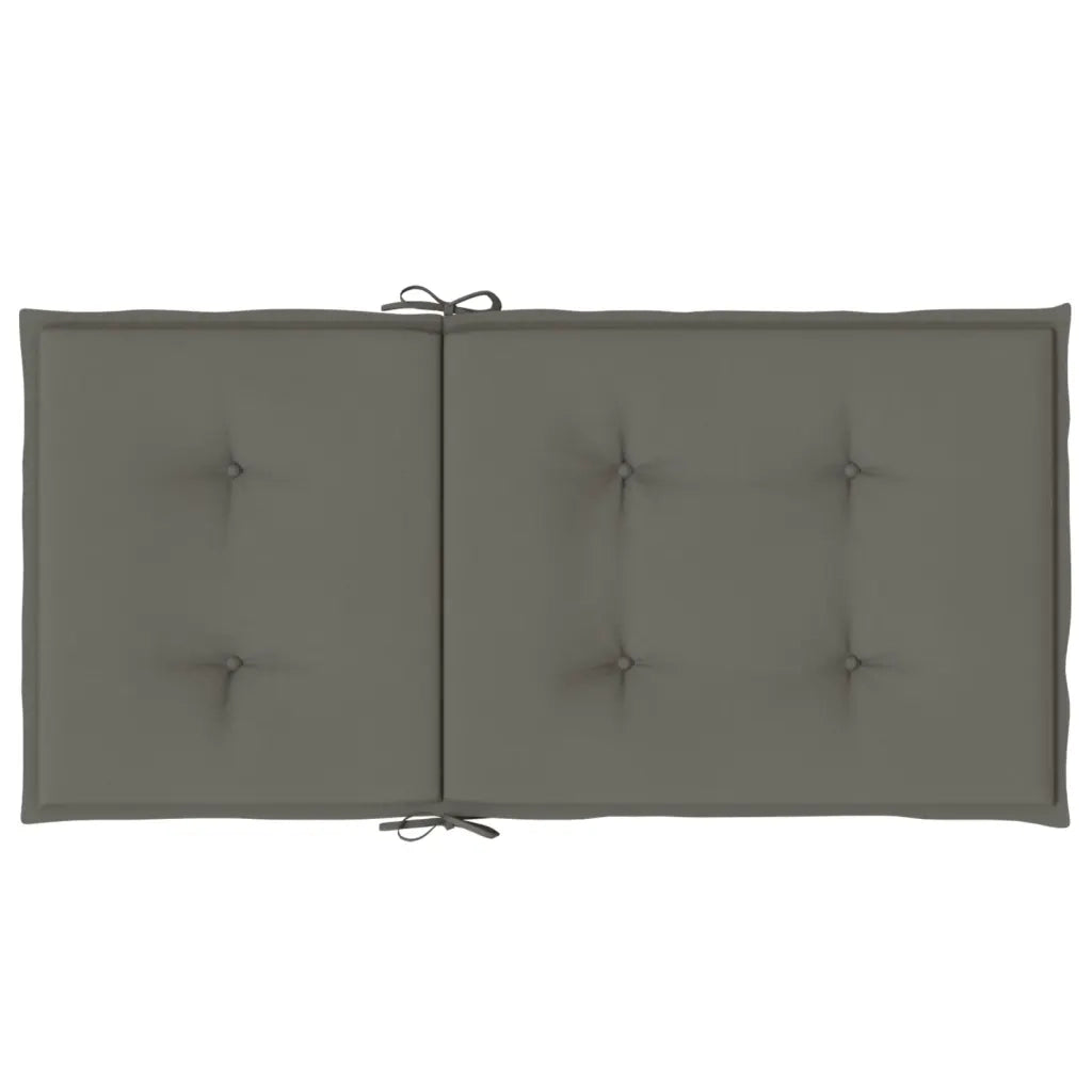 Cuscini Sedia Schiena Bassa 4 pz Grigio MÃ©lange 100x50x4 cm
