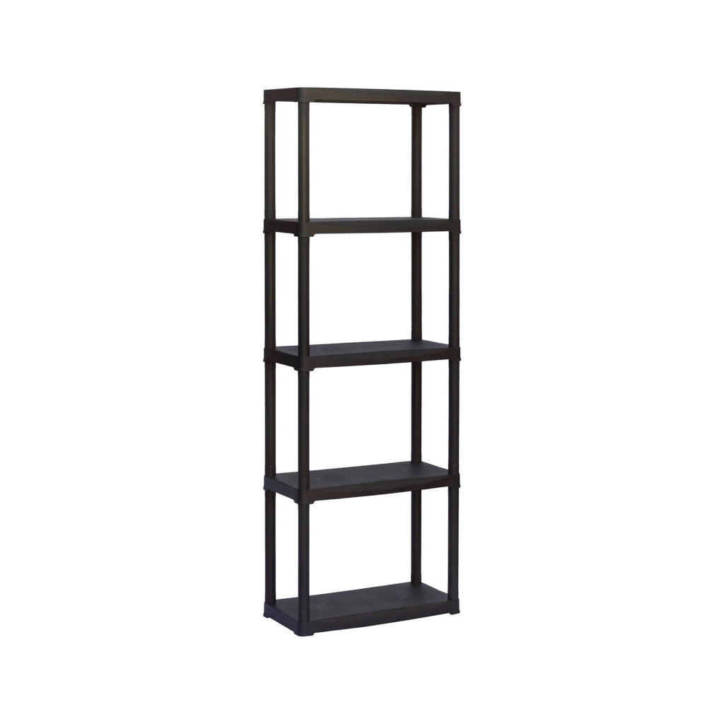 Scaffale a 3 ripiani in Aurelian, Scaffalatura multiuso per interno o esterno, 100% Made in Italy, cm 60x30h176, colore Antracite