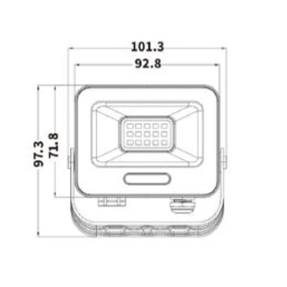 Trade Shop - Faro Proiettore Smd Led Floodlight 10w Slim Ip65 Bianco Luce 3000k 4000k 6500k Ek05-10w-b - -bianco Caldo      -