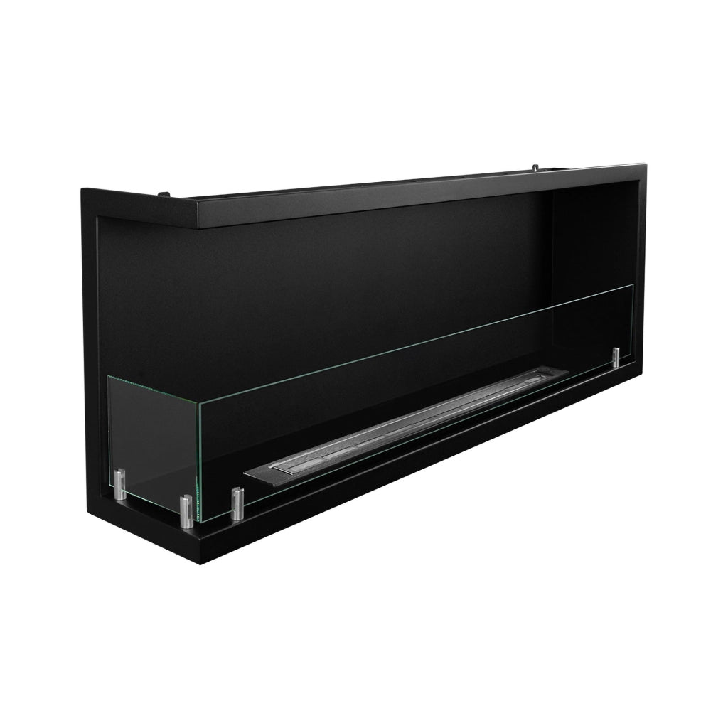 Caminetto Lonigo, Camino a Bioetanolo Capacità 1.25 lt, 120x22x45h cm Nero