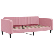 Letto singolo | Letto per adulti | Letto da Giorno Rosa 90x200 cm in Velluto