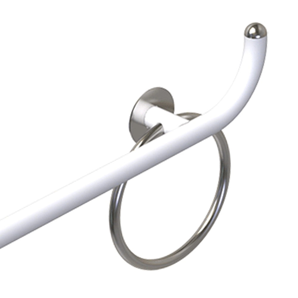 Maniglia bagni disabili cm50 destra giotto inox bianco opaco
