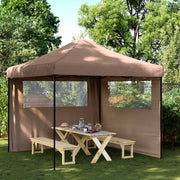 Tenda Party Marrone 292 x 292 x 315 cm Tessuto Oxford 42023559