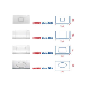 Nuova Placca cassetta sara slim bianca sostituisce 80006710 pucci 80179660