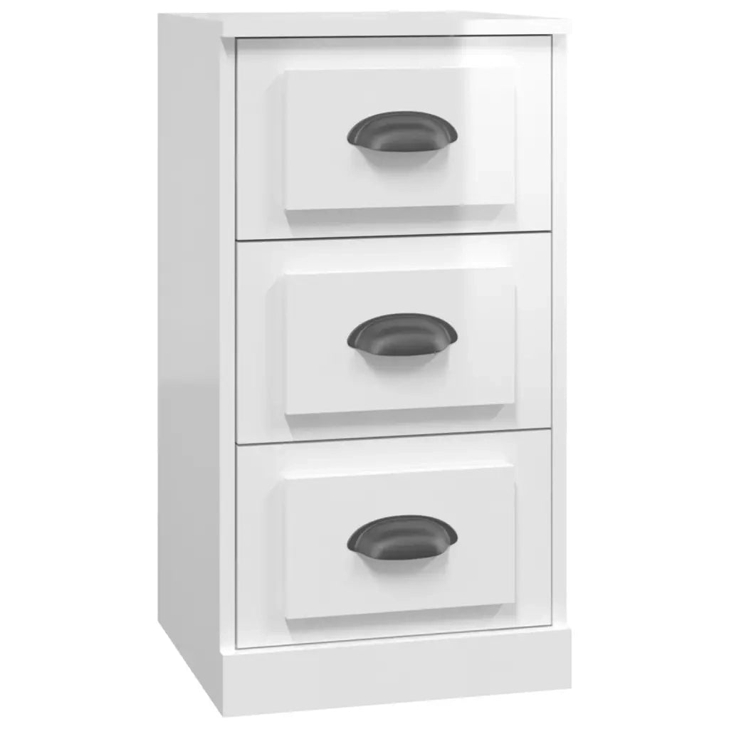Credenza-Buffet-Armadio da cucina Bianco Lucido 36x35,5x67,5 cm in Legno Multistrato