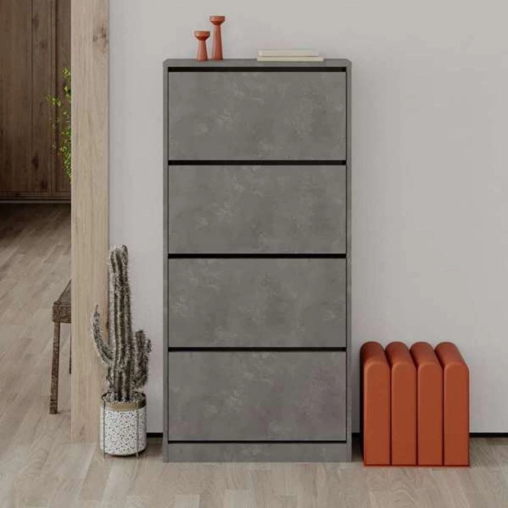 Scarpiera quattro ante a ribalta SHC540RETRO 73x26x154,5 colore grigio retro