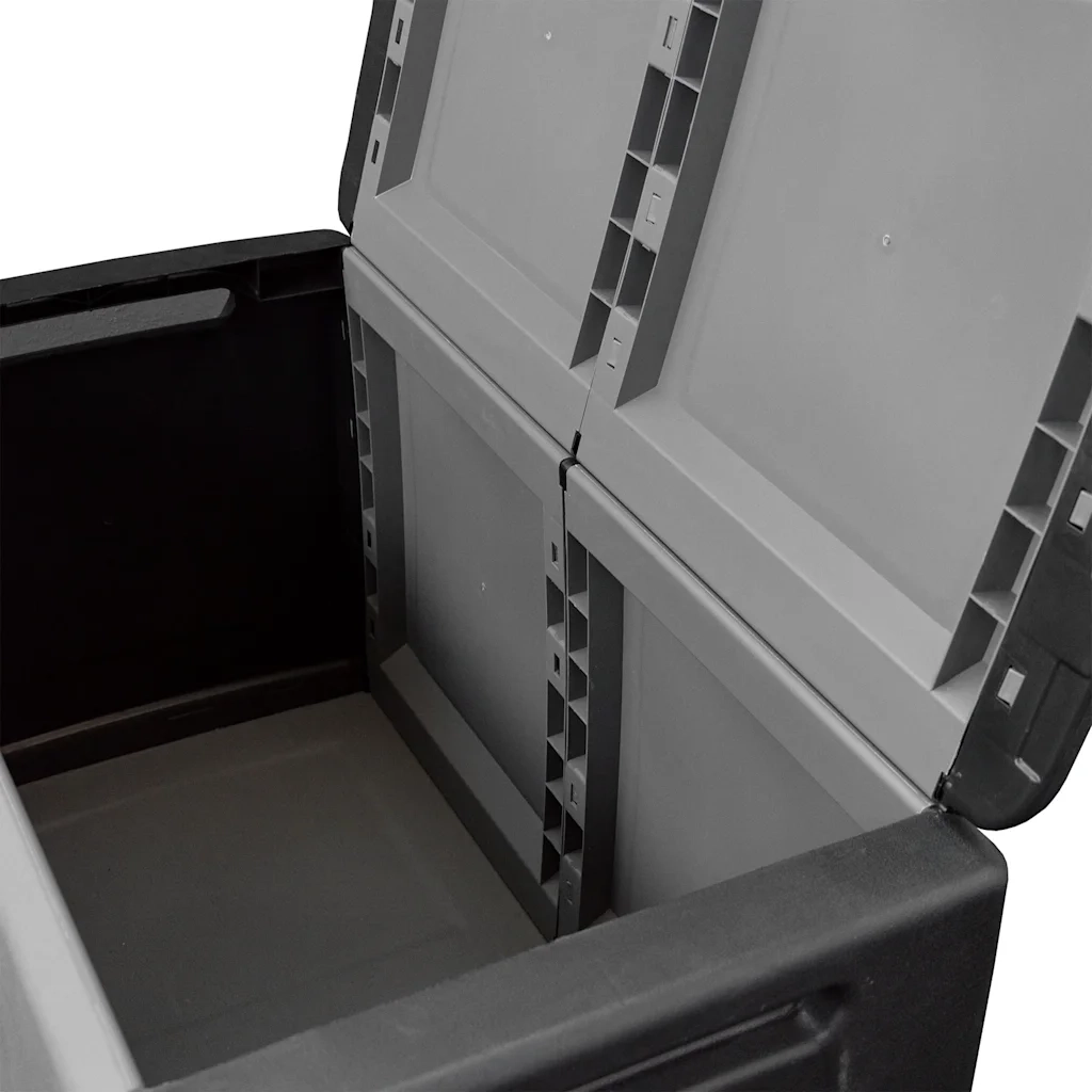 Contenitore da Giardino 96x53x57 230 L Grigio Scuro e Nero 151817