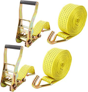 2 set di cavi di trazione 50mm x 6M con gru e gancio, gru 3000kg di resistenza di rottura, cavo di trazione 2-filare, cavi di trazione con gancio per motocicletta, materiali di traslocazione e carico