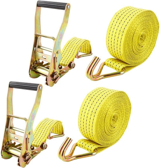 2 set di cavi di trazione 50mm x 6M con gru e gancio, gru 3000kg di resistenza di rottura, cavo di trazione 2-filare, cavi di trazione con gancio per motocicletta, materiali di traslocazione e carico