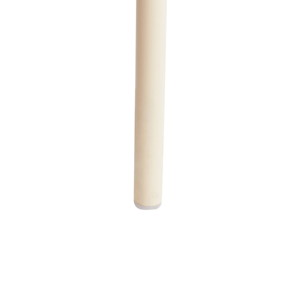 Set di 2 sedie da pranzo in tessuto boucle beige chiaro con schienale curvo senza braccioli