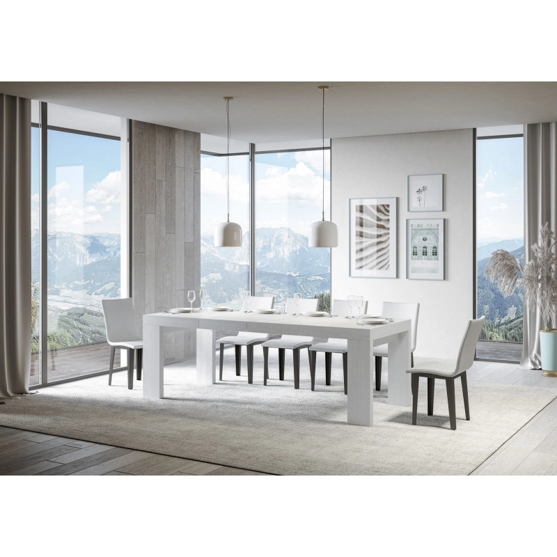Tavolo allungabile 90x130/234 cm Roxell Premium - Bianco Frassino