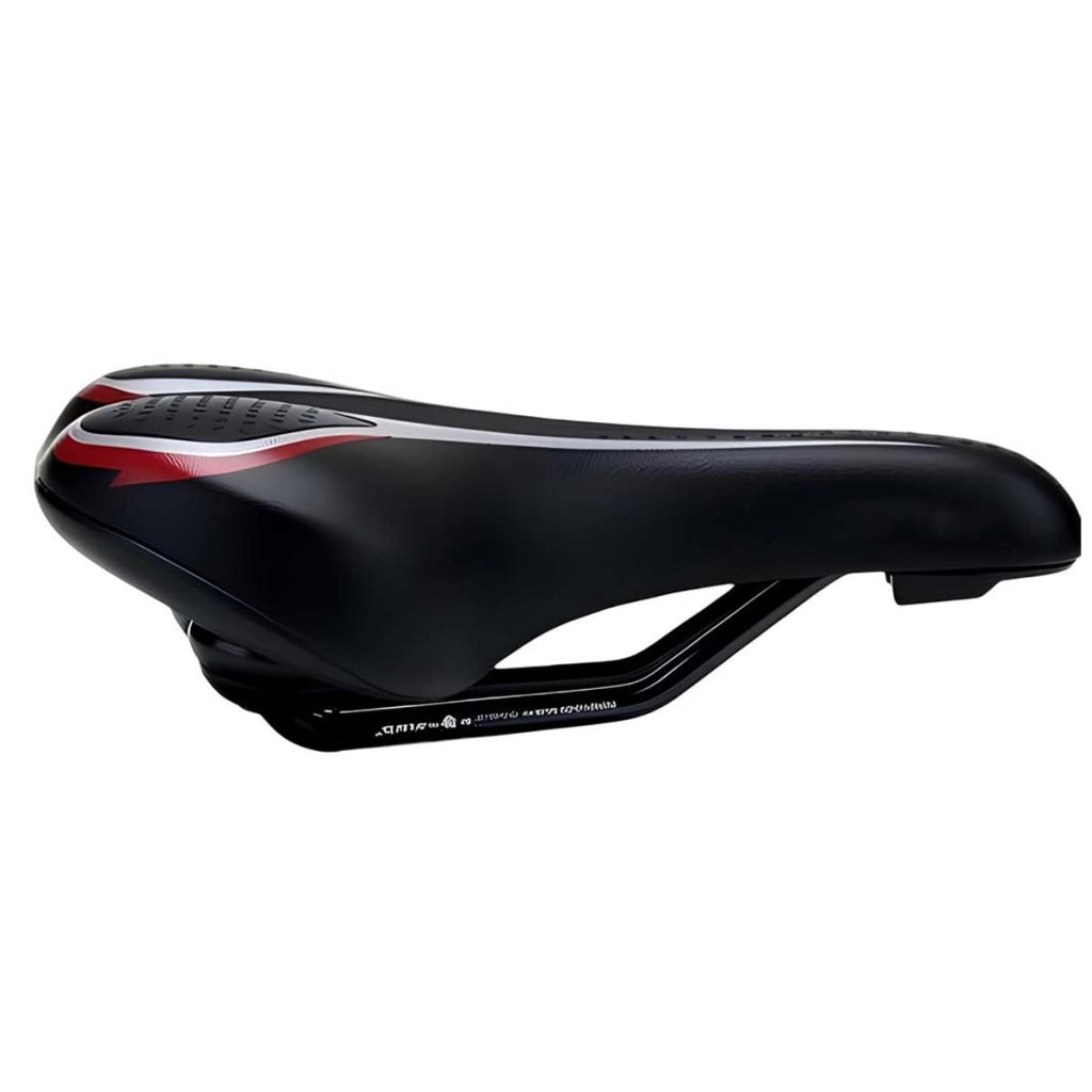 Sella larga per bicicletta 25 x 19 cm con molle, ideale per bici da città / MTB Nero Avizar