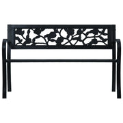 Panchina da Giardino | Panca da Giardino 125 cm Nera in Acciaio