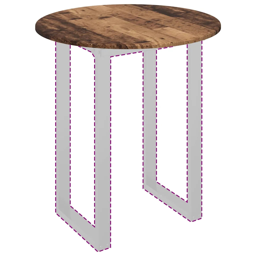 Piano del tavolo Legno vecchio Ø 70 x 1,5 cm Legno multistrato