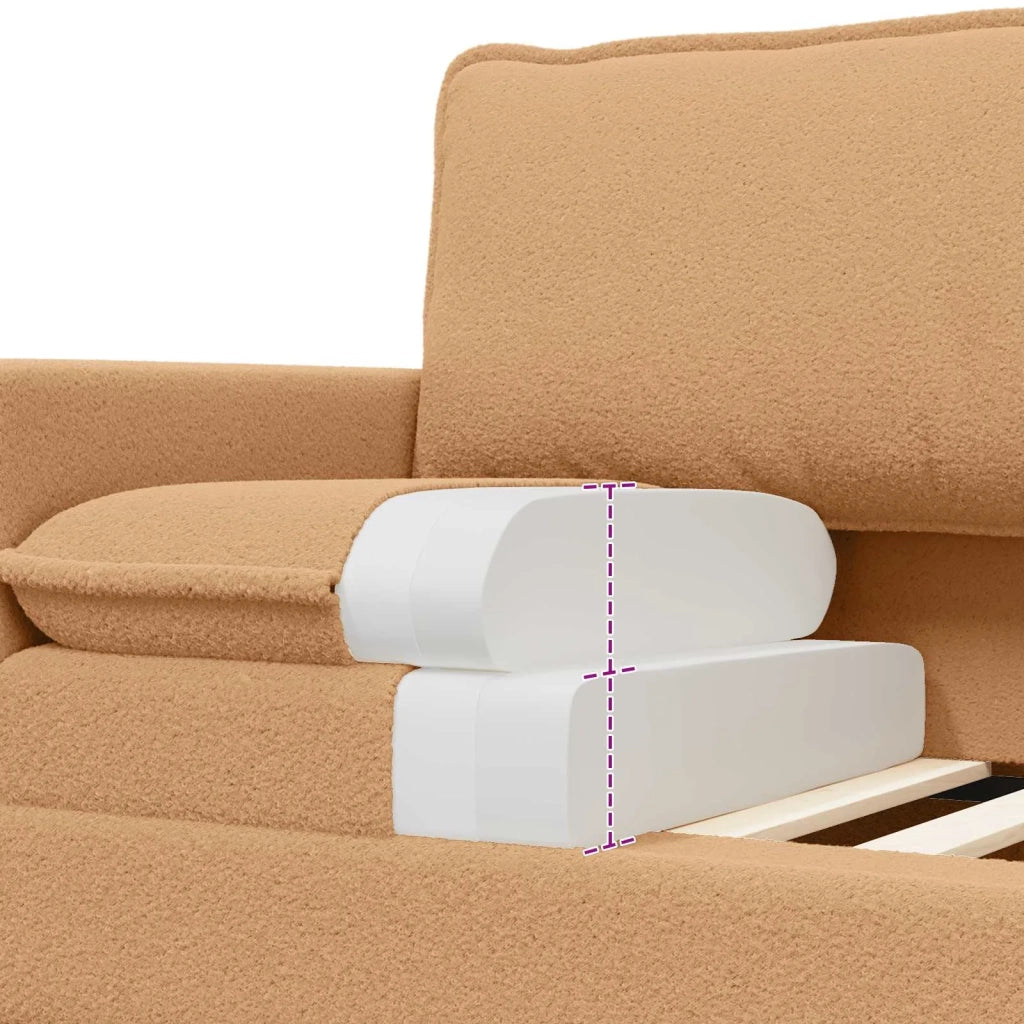 Divano Beige 126 x 81 x 87,5 cm Tessuto 42028812