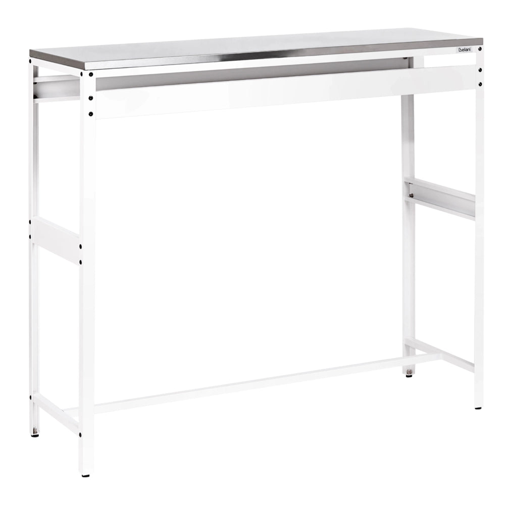 Armadietto da giardino in acciaio a 3 ante con piano in acciaio inox bianco giardino cucina esterno