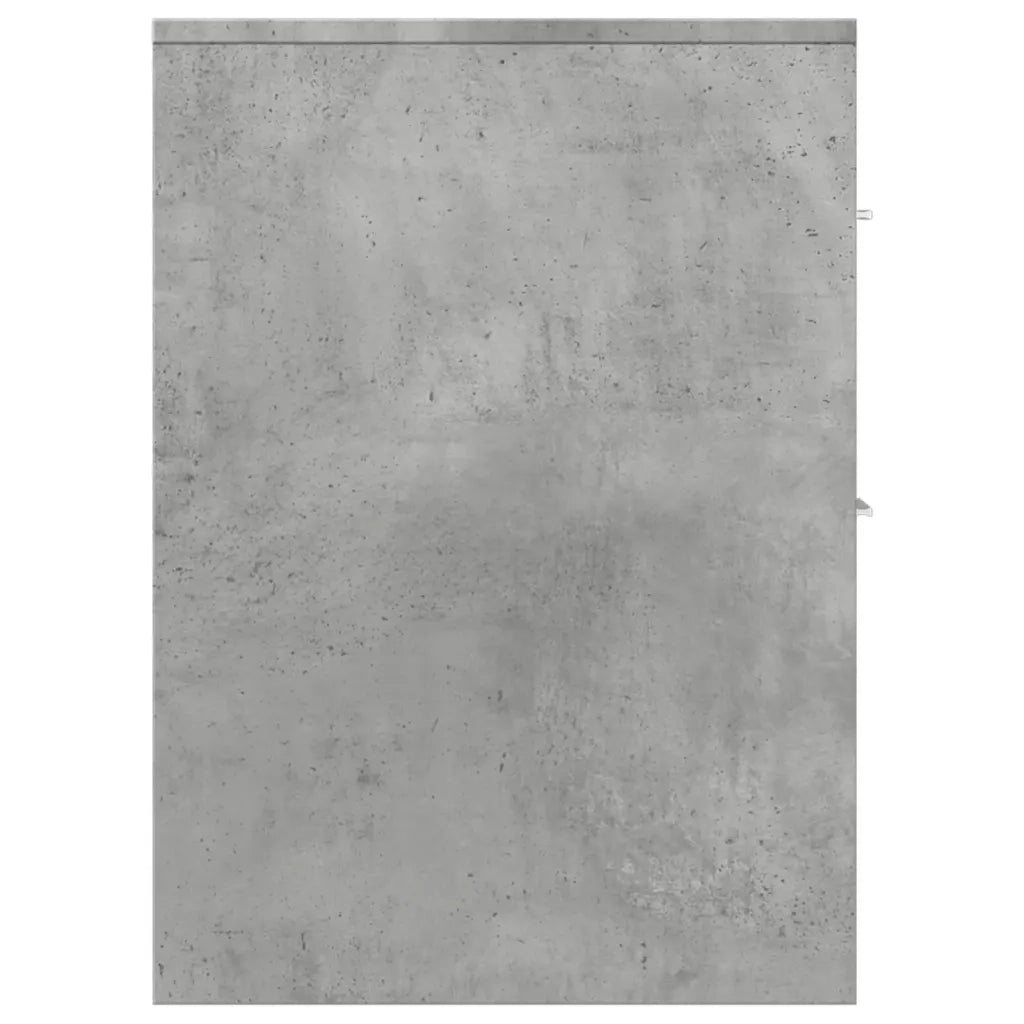 Armadietto da Bagno Stretto con Ruote Grigio Cemento Truciolato 855280